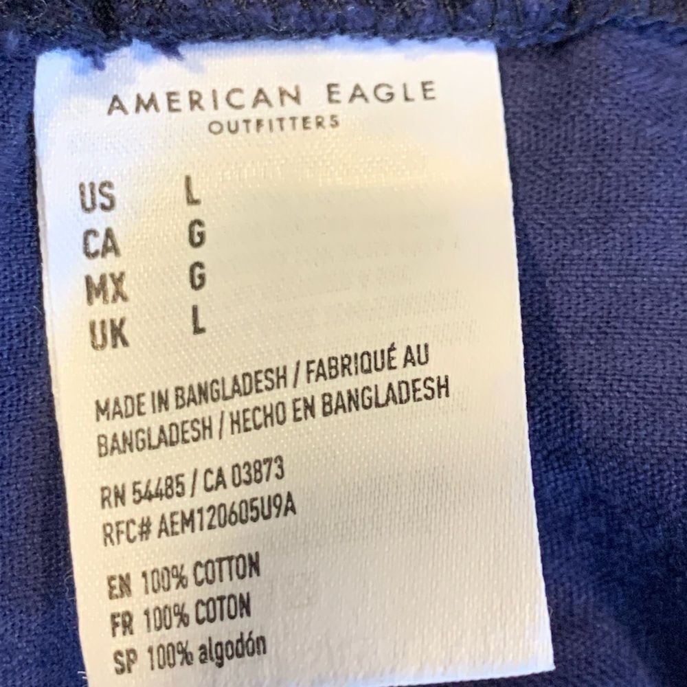 American Eagle Navy Corduroy Shirt - Picture 10 of 13